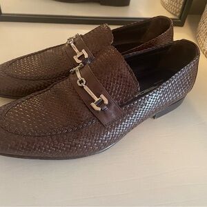 Moreschi Cuba Woven Men’s Leather Loafers SZ 8 US (7 EU) Made In Italy